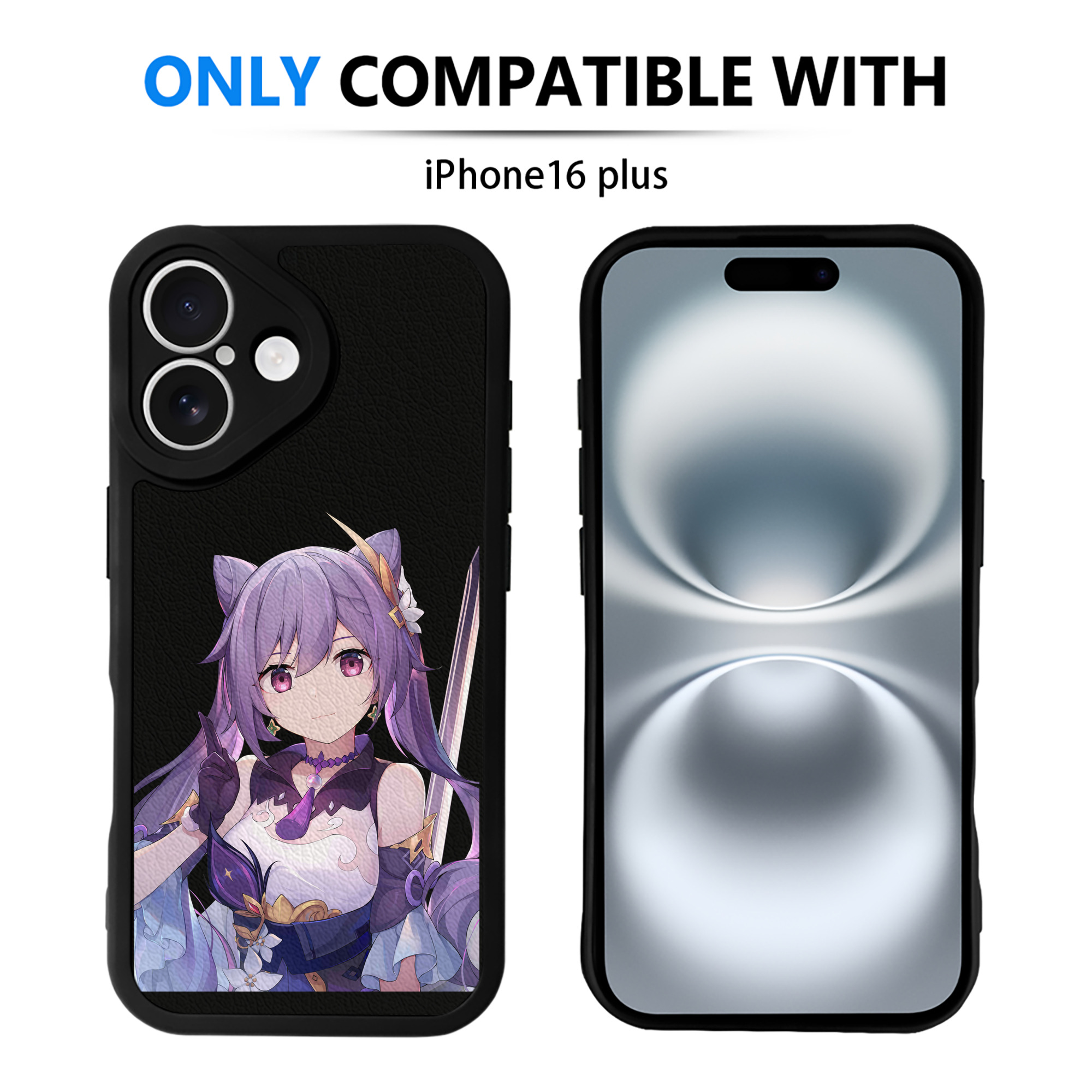 げんし神 刻晴 こくせい genshin Kokusei 【iPhone 16シリーズ対応】シリコンスマホケース（レザー調） 材質：シリコン